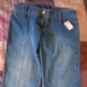 Size 11 low-rise flare blue asphalt jeans